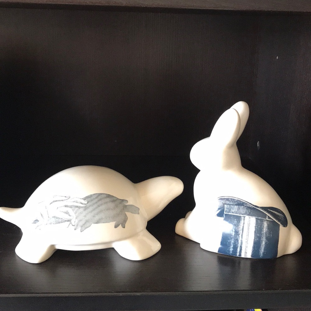 West Elm tortoise and the hair figures.